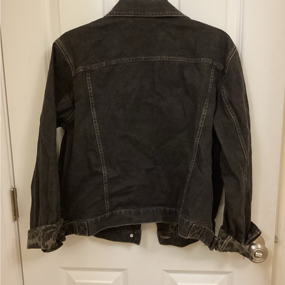 Liz Claiborne Black Jean Jacket Size L - Picture 3 of 3